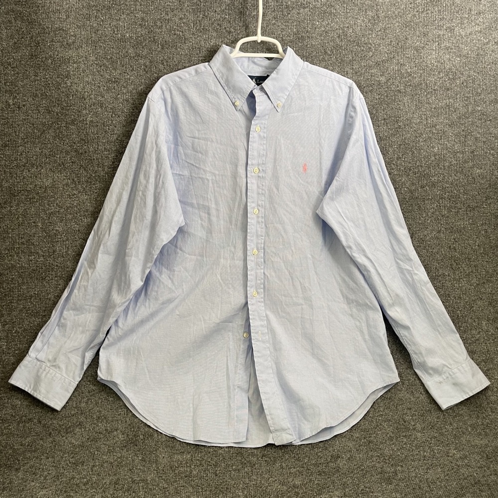 Polo Ralph Lauren Classic Fit Shirt Mens Sz L Light Blue Oxford Button Down